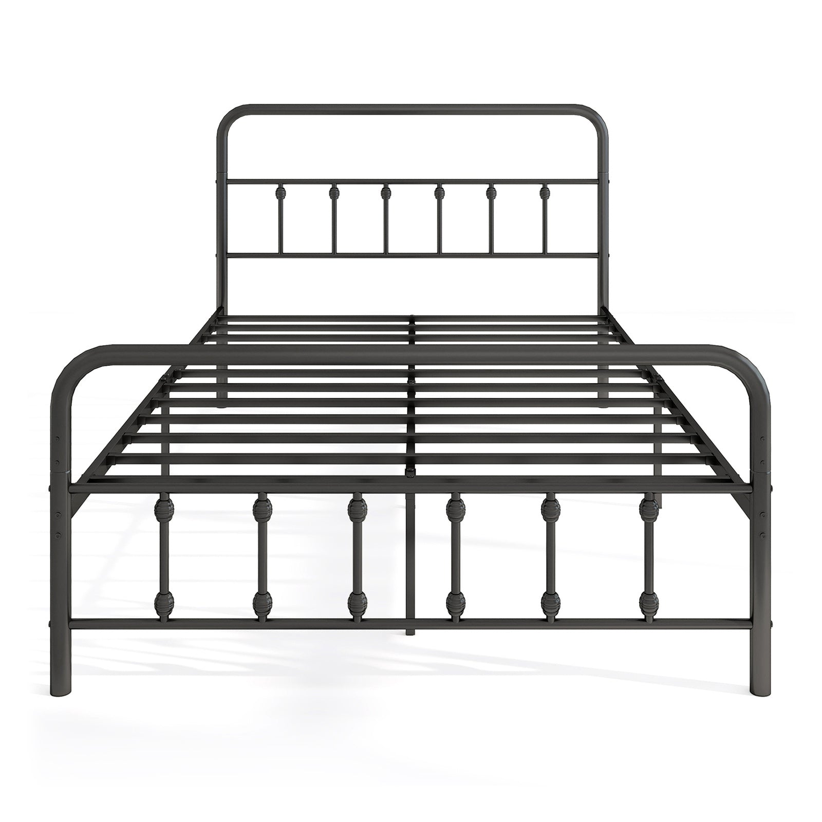 Bed Frame with Headboard and Under Bed Storage Black