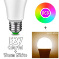 Bluetooth E27 LED Bulb RGB Smart Light Bulbs 15W B22 RGBW RGBWW Lampada Colorful Dimmable Phone APP Control LED Lamp For Home WiFi & Bluetooth 5.0, Compatible w/ Alexa & Google Without Hub, Dimmable, Music Sync, Schedules, Color Changing Light Bulb RGBW