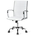 High Back Ribbed Office Chair with Armrests