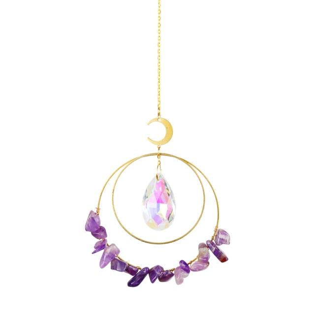 Colorful Crystals Star Sun Wind Chimes Hexagon Diamond Chandelier Lamps Light Pendant Crystals Glass Pendants Prisms Hanging Light Catcher Rainbow Make Window Curtains Home Room Decor  Hanging Ornament For Home Decoration