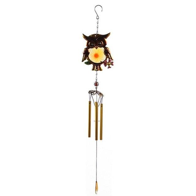 Creative Memory Wind Chimes Outdoor Metal Glass Wind Chimes Cute Hummingbird Owl Butterfly Wind Chimes Hanging Ornament Home Decoration Wind Bells Crafts For Mom Outdoor Stained Glass Chime For Garden Home Window Decor Memorial Gifts Housewarming Decor