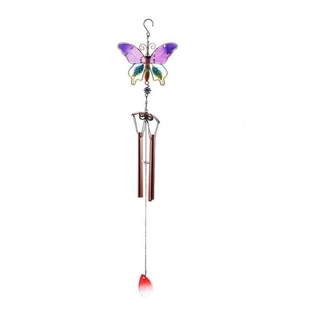 Creative Memory Wind Chimes Outdoor Metal Glass Wind Chimes Cute Hummingbird Owl Butterfly Wind Chimes Hanging Ornament Home Decoration Wind Bells Crafts For Mom Outdoor Stained Glass Chime For Garden Home Window Decor Memorial Gifts Housewarming Decor