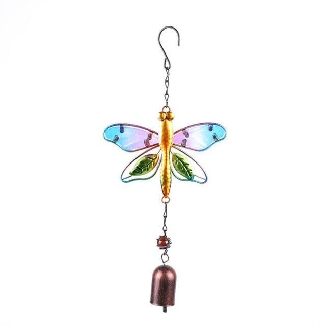 Creative Memory Wind Chimes Outdoor Metal Glass Wind Chimes Cute Hummingbird Owl Butterfly Wind Chimes Hanging Ornament Home Decoration Wind Bells Crafts For Mom Outdoor Stained Glass Chime For Garden Home Window Decor Memorial Gifts Housewarming Decor