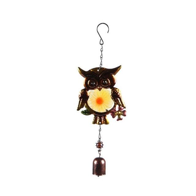 Creative Memory Wind Chimes Outdoor Metal Glass Wind Chimes Cute Hummingbird Owl Butterfly Wind Chimes Hanging Ornament Home Decoration Wind Bells Crafts For Mom Outdoor Stained Glass Chime For Garden Home Window Decor Memorial Gifts Housewarming Decor