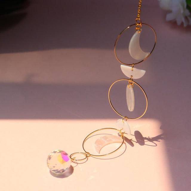 Crystal Hanging Sun-catchers Beads Colorful Chandelier Wind Chime Handmade Pendant Hanging Drop For Garden Window Curtain Chandelier Home Decor Christmas Pendant Gifts Ornament For Garden Window Car Wedding Plants