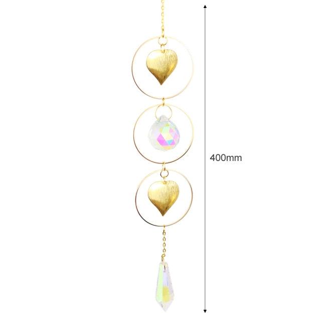 Crystal Wind Chime Star Moon Sun Pendant Indoor Window For Window in Garden Starry Sky Decor Catchers with Crystals  Dream Sun Catchers Plated Colorful Beads Hanging Drop for Outdoor Garden Moon Prism