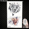 Elegant Lavender Flower Tattoo Stickers Temporary Waterproof Colorful Modern Children Tattoo