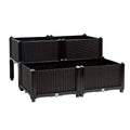 Set of 4 Elevated Flower Vegetable Herb Grow Planter Box
