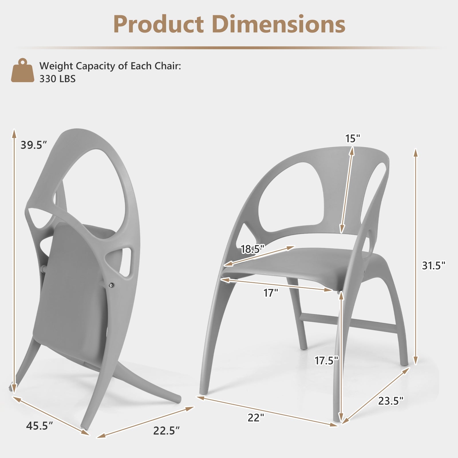 Folding Dining Chairs Set of 2 with Armrest and High Backrest
