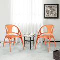 Folding Dining Chairs Set of 2 with Armrest and High Backrest