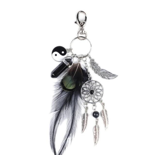 Handmade Dream Catcher Feather Car Interior Rear view Mirror Mini Home Decoration Retro Feather Dream net Catcher Feathers Wall Hanging Dream Net Weaving Decor Gifts for Car Room Decor Charms Pendant Decor Wall Hanging Ornaments