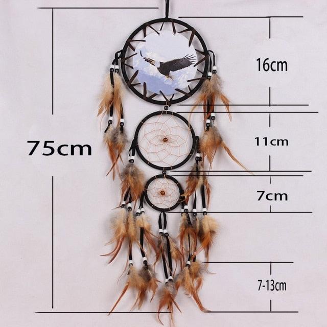 Handmade Dream Catcher Feather Car Interior Rear view Mirror Mini Home Decoration Retro Feather Dream net Catcher Feathers Wall Hanging Dream Net Weaving Decor Gifts for Car Room Decor Charms Pendant Decor Wall Hanging Ornaments