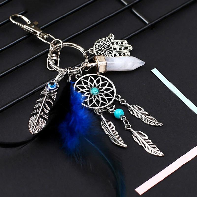 Handmade Dream Catcher Feather Car Interior Rear view Mirror Mini Home Decoration Retro Feather Dream net Catcher Feathers Wall Hanging Dream Net Weaving Decor Gifts for Car Room Decor Charms Pendant Decor Wall Hanging Ornaments