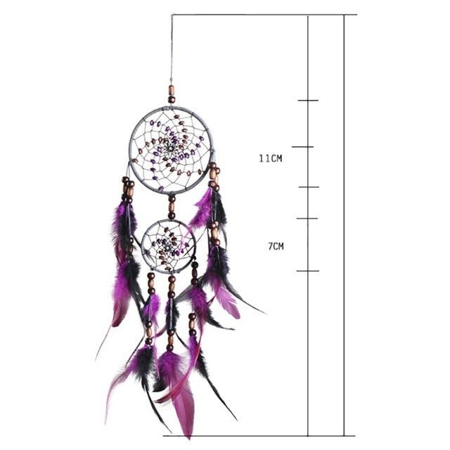 Handmade Dream Catcher Feather Car Interior Rear view Mirror Mini Home Decoration Retro Feather Dream net Catcher Feathers Wall Hanging Dream Net Weaving Decor Gifts for Car Room Decor Charms Pendant Decor Wall Hanging Ornaments