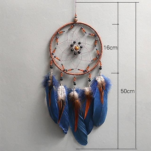 Handmade Dream Catcher Feather Car Interior Rear view Mirror Mini Home Decoration Retro Feather Dream net Catcher Feathers Wall Hanging Dream Net Weaving Decor Gifts for Car Room Decor Charms Pendant Decor Wall Hanging Ornaments