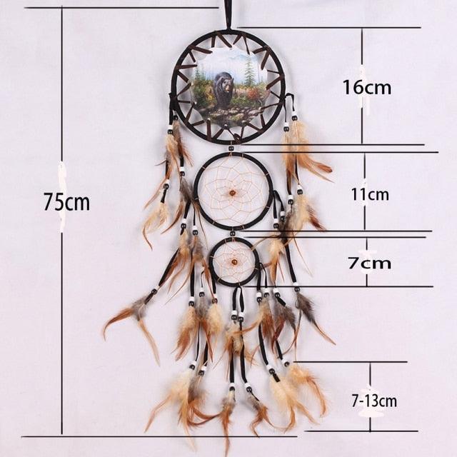 Handmade Dream Catcher Feather Car Interior Rear view Mirror Mini Home Decoration Retro Feather Dream net Catcher Feathers Wall Hanging Dream Net Weaving Decor Gifts for Car Room Decor Charms Pendant Decor Wall Hanging Ornaments