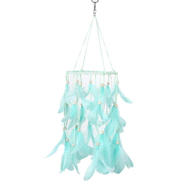 Heart Shape Creative Handmade Vintage Dream Catcher Wedding Decoration LED Handmade Heart Shape Feather Design Dream Catchers For Wall Hanging Decor Home Decoration Festival Gift Wind Chimes Party Feather Room Decor