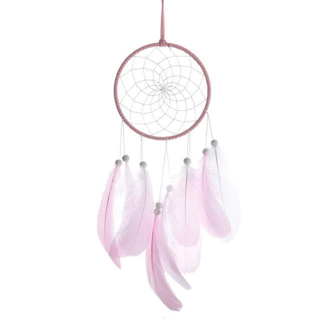 Heart Shape Creative Handmade Vintage Dream Catcher Wedding Decoration LED Handmade Heart Shape Feather Design Dream Catchers For Wall Hanging Decor Home Decoration Festival Gift Wind Chimes Party Feather Room Decor