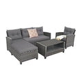 4 Pieces Patio Rattan