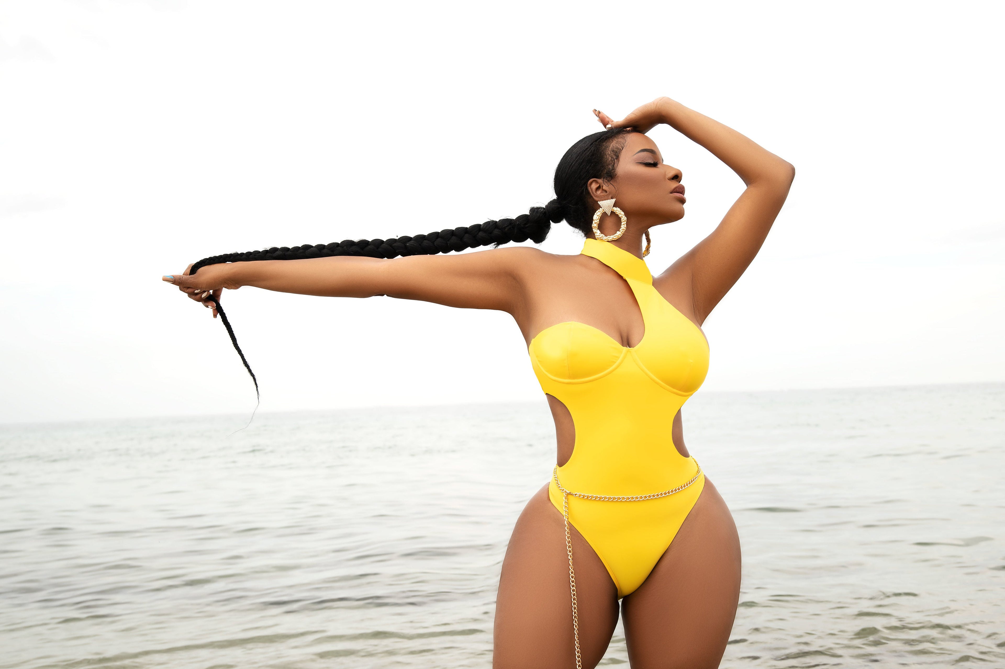 THE KINGSTON YELLOW ONE-PIECE SWIMSUIT