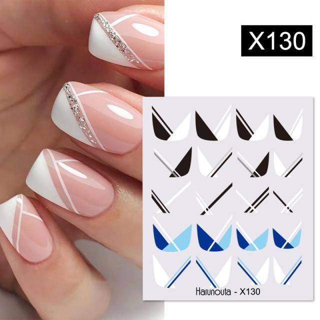 Nail Sticker Flower Water Transfer White Rose Necklace Lace Jewelry Nail Water Decal Black Wraps Tips  Nail Art Accessories Decoration Decal Self-Adhesive 3D Wave Design Decoration for Women Girls Tape Nail Art Stickers Decal Decoration