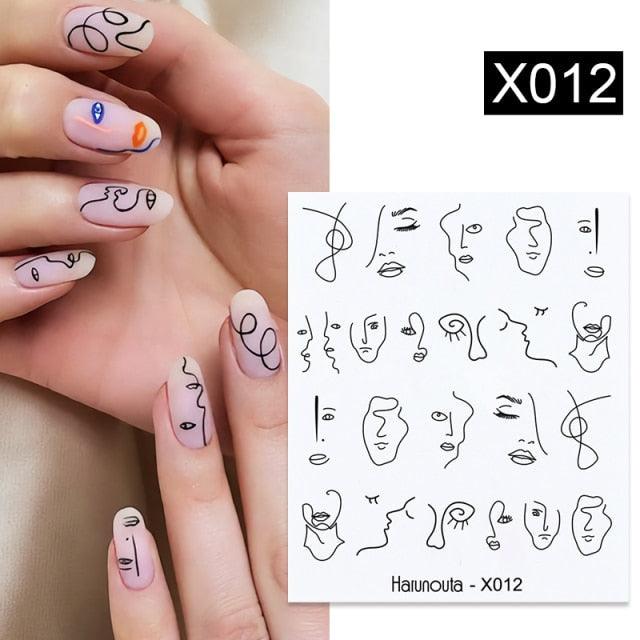 Nail Sticker Flower Water Transfer White Rose Necklace Lace Jewelry Nail Water Decal Black Wraps Tips  Nail Art Accessories Decoration Decal Self-Adhesive 3D Wave Design Decoration for Women Girls Tape Nail Art Stickers Decal Decoration