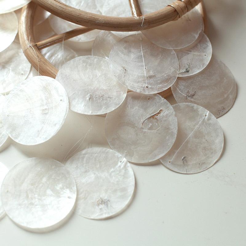 Natural Outdoor Shell Wind Chime Nordic Korean Style Hotel Dorm Home Office Nursery Decor Hanging Accessories For Gift Decoration Photography Wind Chimes