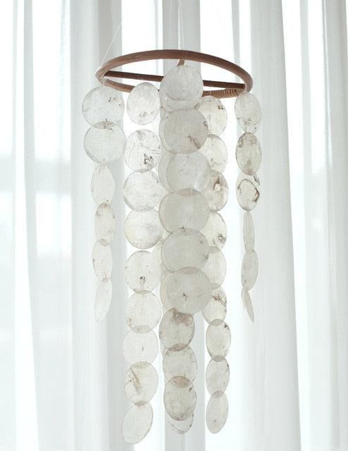 Natural Outdoor Shell Wind Chime Nordic Korean Style Hotel Dorm Home Office Nursery Decor Hanging Accessories For Gift Decoration Photography Wind Chimes