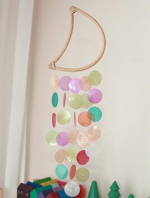 Natural Outdoor Shell Wind Chime Nordic Korean Style Hotel Dorm Home Office Nursery Decor Hanging Accessories For Gift Decoration Photography Wind Chimes