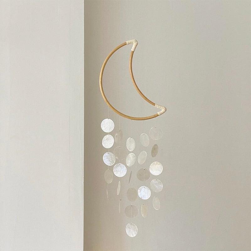 Natural Outdoor Shell Wind Chime Nordic Korean Style Hotel Dorm Home Office Nursery Decor Hanging Accessories For Gift Decoration Photography Wind Chimes
