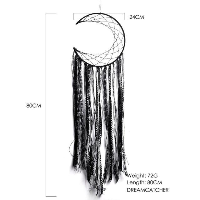 Nordic Evil Eye Dream Catcher Home Room Decor Moon Design Feather Wall Hanging Ornament Black Room Decoration For  Farmhouse  College Dorm Wind Chimes Gift Festival Decorations Photography