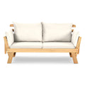 Adjustable Patio Convertible Sofa with Thick Cushion