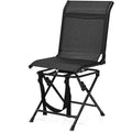 All weather Outdoor Foldable 360 Degree Swivel Chair with Iron Frame