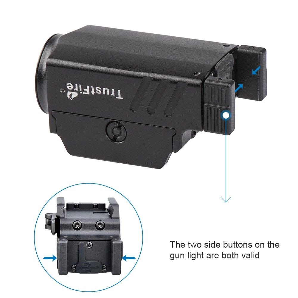 Rechargeable Spotlight Flashlight Waterproof  Adjustable High Lumen Super Bright USB LED Tactical Flashlight Gift Giving Torch Rail Mounted Flashlight For Outdoor Camping Hiking Fishing Jogging Walking