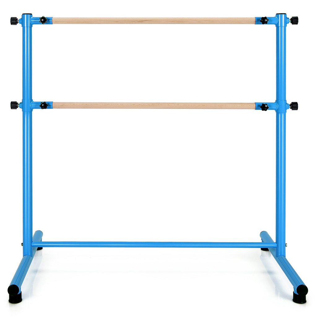 47 Inch Double Ballet Barre with Anti-Slip Footpads