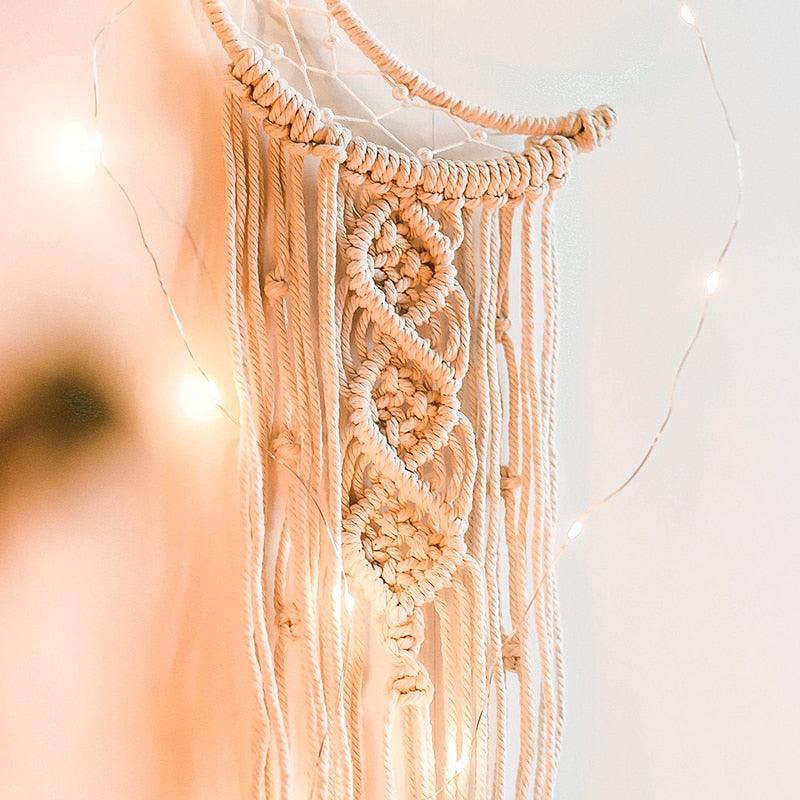 Star Moon Sun Dream Catcher Home Wall Décor Moon Dream Catcher Wall Decor Wall Hanging Aesthetic Room Home Decor For Teenage Girl Room Decor Wedding Decoration Girls Kid Garden Decoration Wind Chimes With Light Gifts