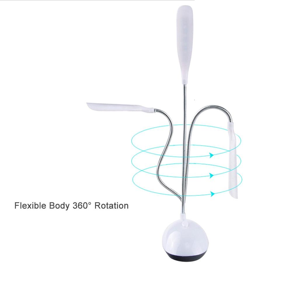 Table Lamp For Study LED Desk Lamp 3XAAA Battery Not Include Dimmable Mini Table Top Lantern Cute Book Light Office Smart Decorative Table Lamp Cute Study Lamps for Bedroom Décor