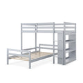 Twin Over Twin Loft Bunk Bed with Bookcase