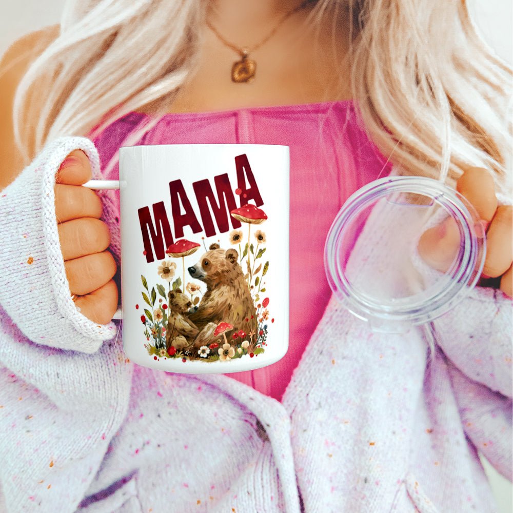 Woodland Mama Bear Insulated Travel Mug