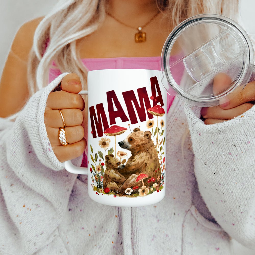 Woodland Mama Bear Insulated Travel Mug
